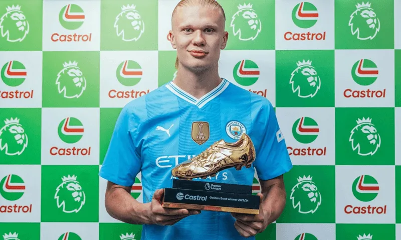 Erling Haaland tiếp tục thống trị danh hiệu vua phá lưới Premier League mùa thứ 4 liên tiếp.
