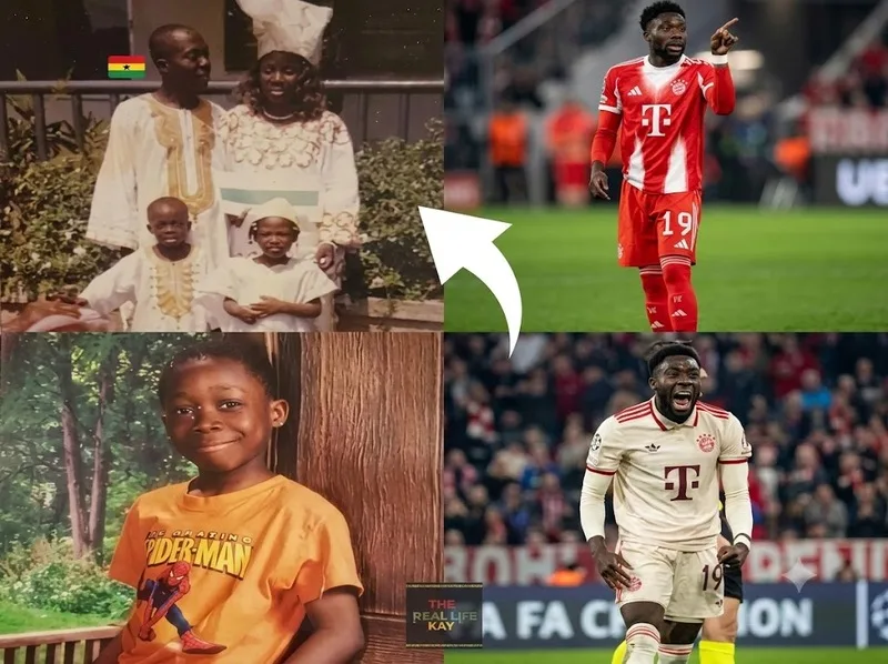 Alphonso Davies bắt đầu giấc mơ bóng đá từ hoàn cảnh khó khăn tại Ghana.